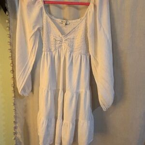 Francesca's Collections Textured White Dress